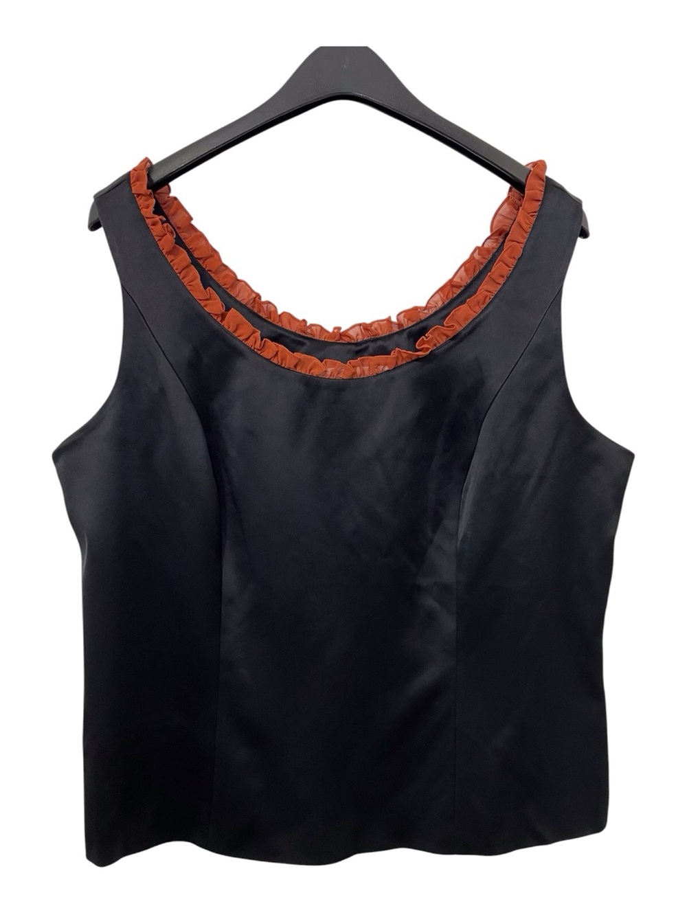 Louse Ricci Black Sleeveless Women’s Top with Ruffle, 16 - Picture 1 of 9